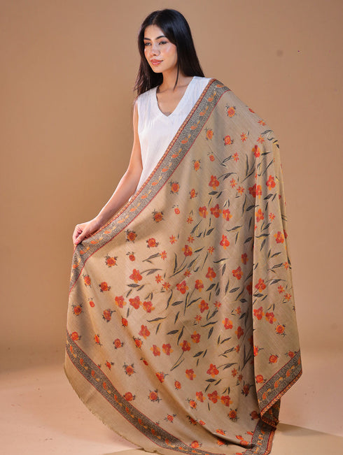 Women's Kani Floral Wool Shawl